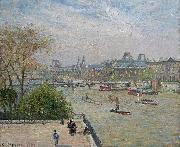 Camille Pissarro The Louvre, Spring painting